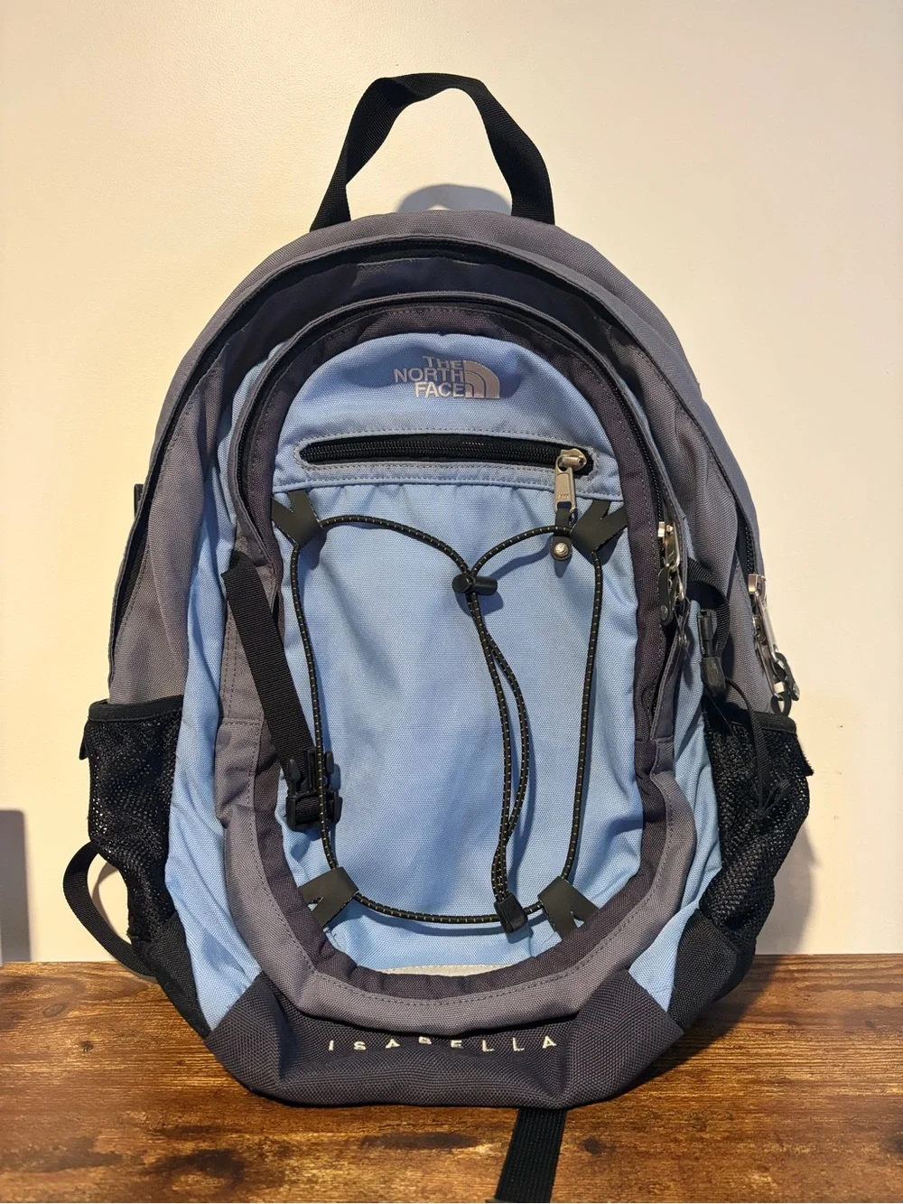 The North Face Isabella Light Blue and Gray Backpack